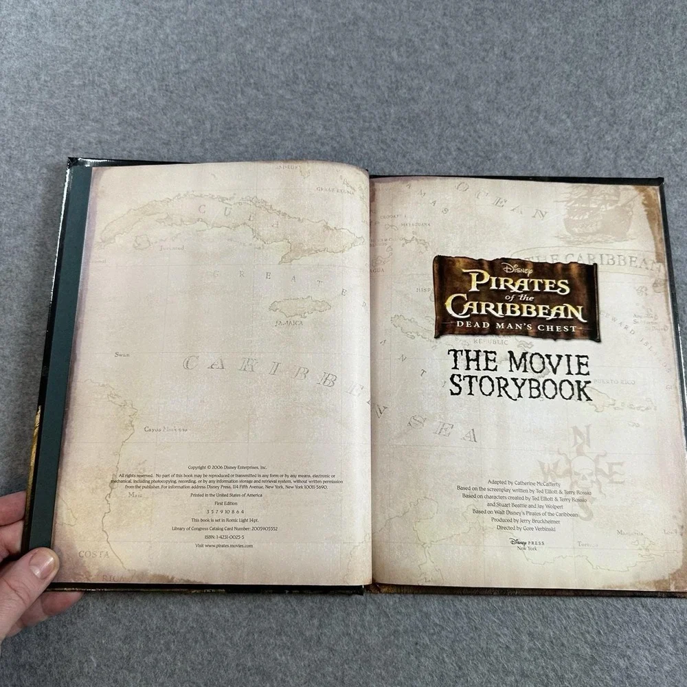Disney Pirates Caribbean Dead Man's Chest Movie Storybook 2006 HC